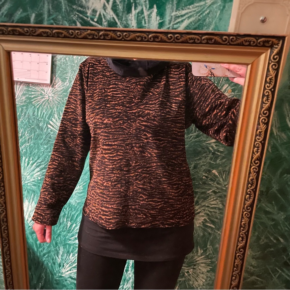 Jason Maxwell Cowl Neck Velveteen Pullover Blouse